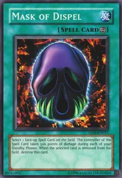 Mask of Dispel LON-EN017 - Super Rare - Near Mint Unlimited YuGiOh! TCG - Image 1