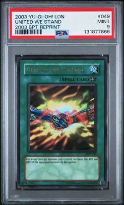 2003 Yu-Gi-Oh! United We Stand Labyrinth of Nightmare LON Unlimited Ultra PSA 9 - Image 1