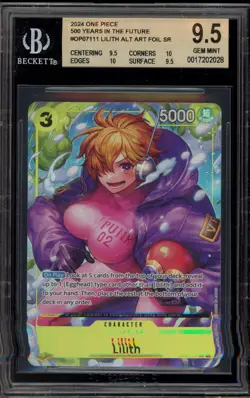 One Piece CCG Lilith 500 Years in the Future Alt Art Foil SR OP07-111 BGS 9.5 - Image 1