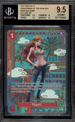 One Piece CCG Nami Awakening of the New Era Alternate Art OP01-016 BGS 9.5 - Image 1