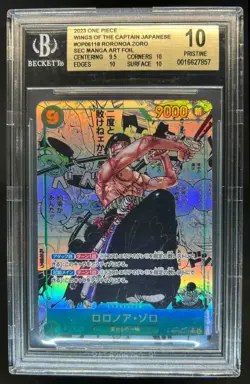 2023 One Piece Japanese Wings Of Captain Roronoa Zero Manga Art #OP06-118 BGS 10 - Image 1