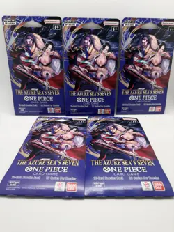 One Piece TCG (OP-14) The Azure Sea's Seven Booster Packs - English - Lot of 5 - Image 1