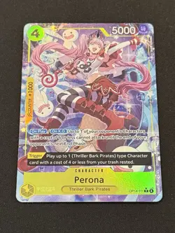One Piece CCG Perona The Azure Sea's Seven Parallel Rare Foil OP14-111 NM - Image 2
