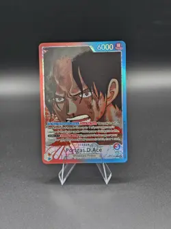 One Piece CCG TCG Portgas.D.Ace Alternate Art Leader OP13 Carrying On His Will - Image 1