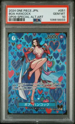 2024 One Piece Japanese Boa Hancock Special Alt Art #OP07-051 PSA 10 - Image 2