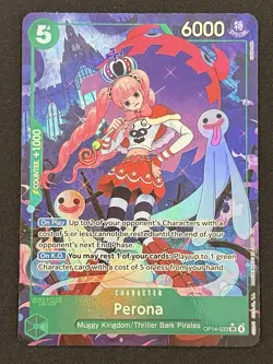 Perona OP14-033 Alternate Art - The Azure Sea’s Seven One Piece TCG English NM - Image 1