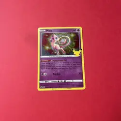 Pokemon TCG Mew 11/25 Celebrations 25th Anniversary Holo Card NM Condition - Image 1