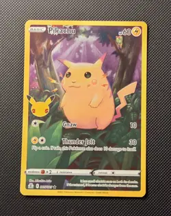 Pokemon TCG Celebrations Pikachu Holo Card 005/025 25th Anniversary - Image 1