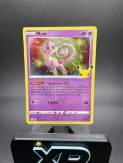 MEW 011/025 Celebrations 25th Anniversary HOLO RARE card 2021 Pokemon TCG NM - Image 1