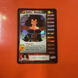 Dragon Ball Z Dbz Ccg TCG Raditz Restored 92 FOIL rare Card Frieza Saga - Image 1
