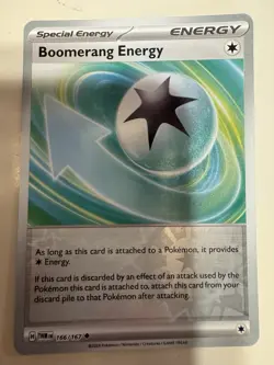 Boomerang Energy 166/167 Pokemon Card Reverse Holo - Pack Fresh - Image 1