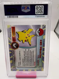 2000 Topps Chrome Pokemon TV Pikachu #25 PSA 8 BEAUTIFUL PIKACHU CARD! Pika - Image 2