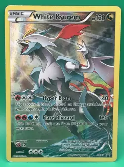 White Kyurem XY81 Black Star Promo Full Art Pokemon Card MP IR TCG MP - Image 1