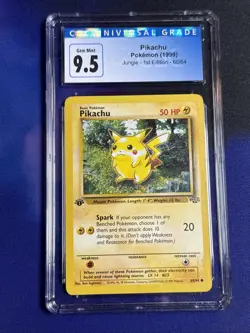 CGC 10 GEM MINT Pikachu 1999 Jungle 1st Edition 60/64 Pokemon Card OLD LABEL 9.5 - Image 1