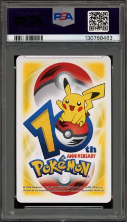 Pokemon 10th Ann. Playing Cards Mightyena/Poochyena Yellow 7 of Diamonds PSA 10 - Image 2