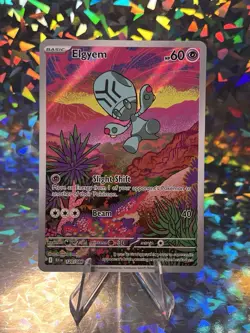 Pokemon TCG Elgyem Card Illustration Rare Sv: Black Bolt 120/086 NM Condition - Image 1