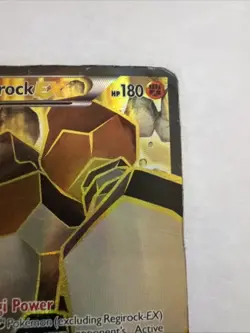 POKEMON CARD 2017 REGIROCK EX HOLO FULL ART 43A/124 Secret Rare Jd - Image 3