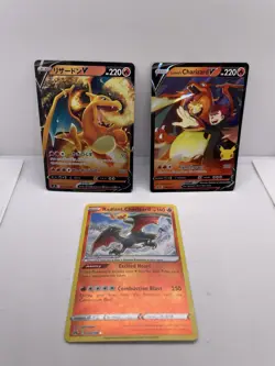 3 Pokemon TCG Holo Card Lot Charizard Cards Lot #3 - Image 1