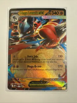 Pokemon TCG Card Mega Lucario ex MEP012 Mega Evolution Black Star Promo NM - Image 1