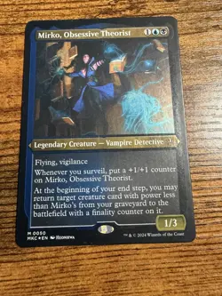 MTG Magic The Gathering Thick Stock Card Foil Mirko Obsessive Theorist - Image 1