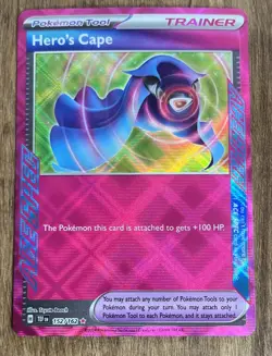 Pokemon TCG Temporal Forces Hero's Cape Ace Spec Rare Holo Card 152/162 - Image 1