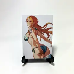 One Piece Nami Sexy Bikini Anime Waifu Girl Lewd Doujin Goddess Glitter Art Card - Image 2