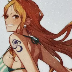 One Piece Nami Sexy Bikini Anime Waifu Girl Lewd Doujin Goddess Glitter Art Card - Image 3