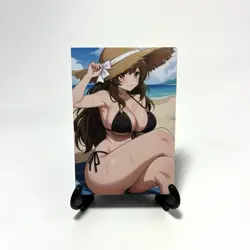 Lv2 Kara Cheat Tsuya Sexy Bikini Anime Waifu Girl Lewd Goddess Glitter Art Card - Image 2