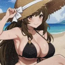 Lv2 Kara Cheat Tsuya Sexy Bikini Anime Waifu Girl Lewd Goddess Glitter Art Card - Image 3