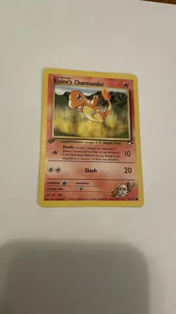 1st Edition Blaine's Charmander 61/132 Gym Heroes Rare Vintage Pokemon Card - NM - Image 1