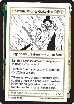 Chatzuk, Mighty Guitarist x1 1x Mystery Booster 2 Playtest Card NM MTG - Image 1