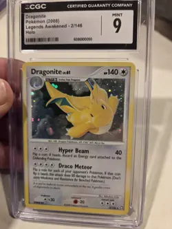 CGC 9 Dragonite 2/146 Holo Legends Awakened Pokemon Card - Image 1