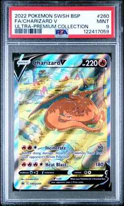 PSA 9 Charizard V SWSH260 SWSH: Sword & Shield Promo Cards Holo - Image 1