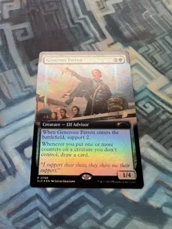 MTG Foil Extended Art Generous Patron NM Unplayed Secret Lair Drop - Image 2