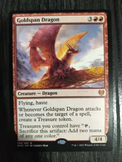 Goldspan Dragon Kaldheim MTG Magic the Gathering - Image 1