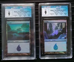 Mtg Island Foils. (CGC) Graded (9) M11 and Tenth Edition. 2 Total - Image 1