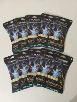 MAGIC THE GATHERING LORD OF THE RINGS SET BOOSTER PACK LOT (x10) FACTORY SEALED - Image 1