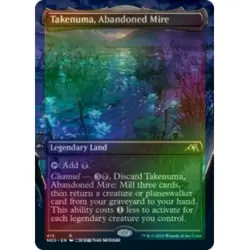 FOIL TAKENUMA, ABANDONED MIRE (BORDERLESS) Kamigawa: Neon Dynasty NEO Magic MTG - Image 1