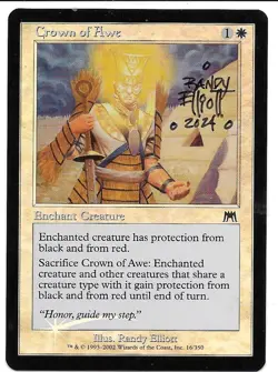 MTG M:tG ONSLAUGHT Crown of Awe FOIL - SIGNED by Randy Elliott! - Image 1