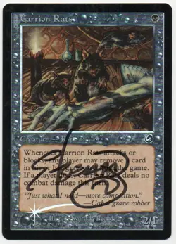 MTG M:tG TORMENT Carrion Rats FOIL - SIGNED by Edward P. Beard, Jr.! - Image 1