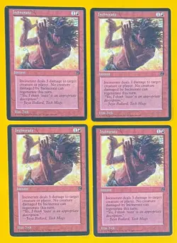 MTG INCINERATE (x4) Arena (OldManMTG 011-093) - Image 1