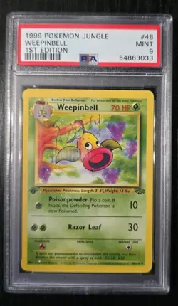 Pokemon - Weepinbell 1st Edition - Jungle Set - #48/64 - PSA 9 - Image 1