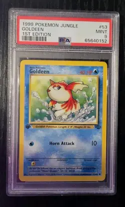 Pokemon - Goldeen 1st Ed - Jungle Set - #53/64 - PSA 9 - Image 1