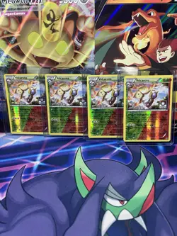 Volcarona Pokemon Steam Siege Reverse Holo League Play Set 1st-4th Place - Image 1