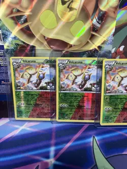 Volcarona Pokemon Steam Siege Reverse Holo League Play Set 1st-4th Place - Image 2
