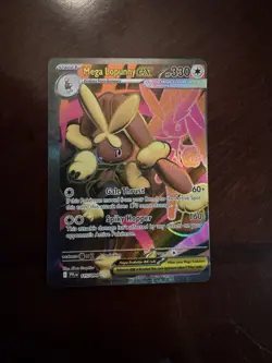Pokemon ERROR Card - Mega Lopunny EX 115/094 - Miscut - Phantasmal Flames - Image 1