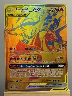 Reshiram & Charizard GX #SM247 Pokemon TCG Promo - Full Art Holo Near Mint NM - Image 1