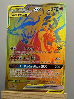 Reshiram & Charizard GX #SM247 Pokemon TCG Promo - Full Art Holo Near Mint NM - Image 2