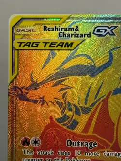 Reshiram & Charizard GX #SM247 Pokemon TCG Promo - Full Art Holo Near Mint NM - Image 3