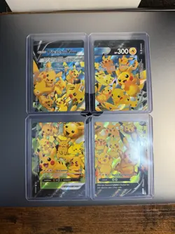 Pikachu V-Union [Set of 4] Pokemon SWSH: Sword & Shield Promo Cards Holo Mint - Image 1